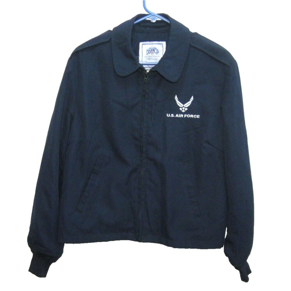 U.S. Air Force Jacket Womens Size 16R Blue Wool Blend Military Logo Coat DSCP